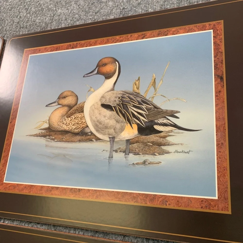 Pimpernel Duck Waterfowl Placemats & Coasters Set Cork Backed Vintage England
